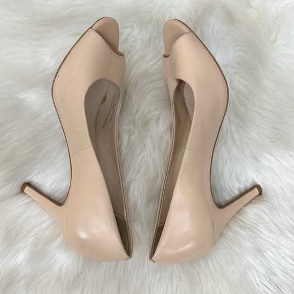 Cole Haan Harlow Nude Peep-Toe Pumps [S3121] - Picture 5 of 12